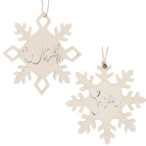 *2/Set Snow & Wish Snowflake Ornaments