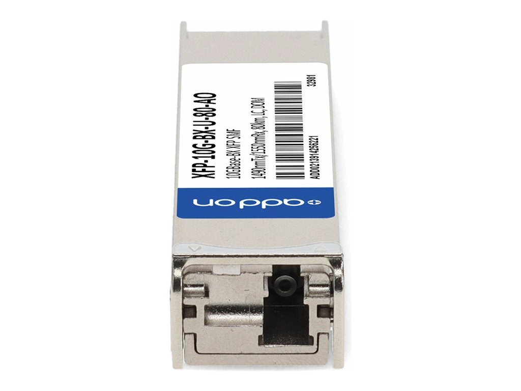 AddOn MSA Compliant 10GBase-BX XFP Transceiver - XFP transceiver module - 10 GigE - 10GBase-BX - LC single-mode - up to 49.7 XFP-10G-BX-U-80-AO