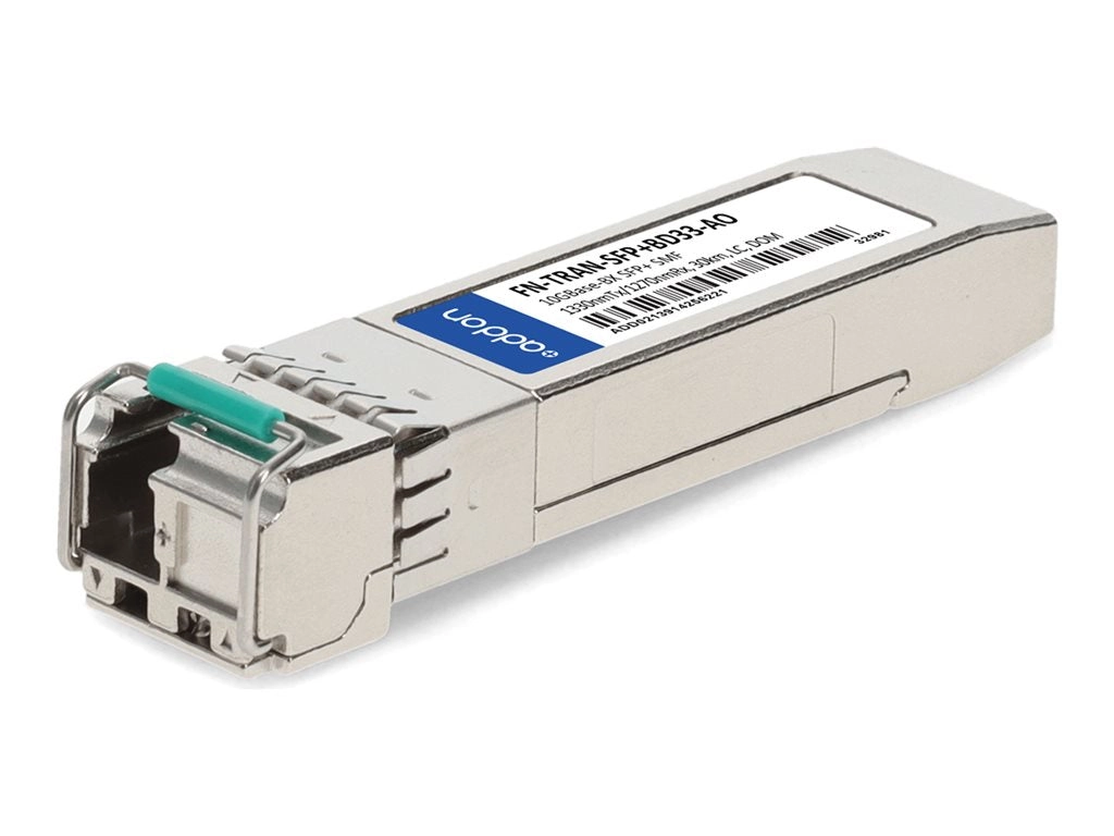 AddOn - SFP  transceiver module (equivalent to: Fortinet FN-TRAN-SFP BD33) - 10GbE - 10GBase-BX - LC single-mode - up to 18.6 FN-TRAN-SFP BD33-AO
