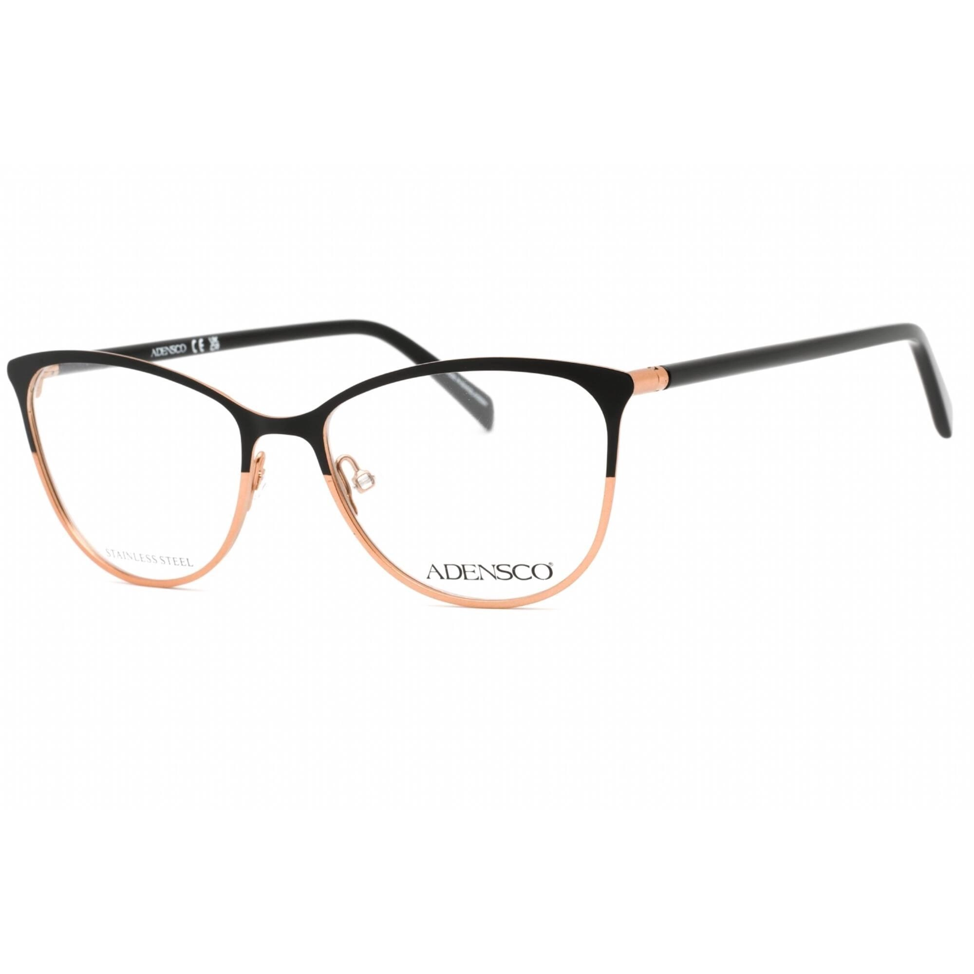Adensco Women's Eyeglasses - Black Gold Metal Cat Eye Shape Frame | AD 240 02M2 00