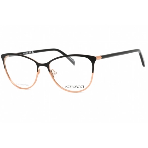 Adensco Women's Eyeglasses - Black Gold Metal Cat Eye Shape Frame | AD 240 02M2 00
