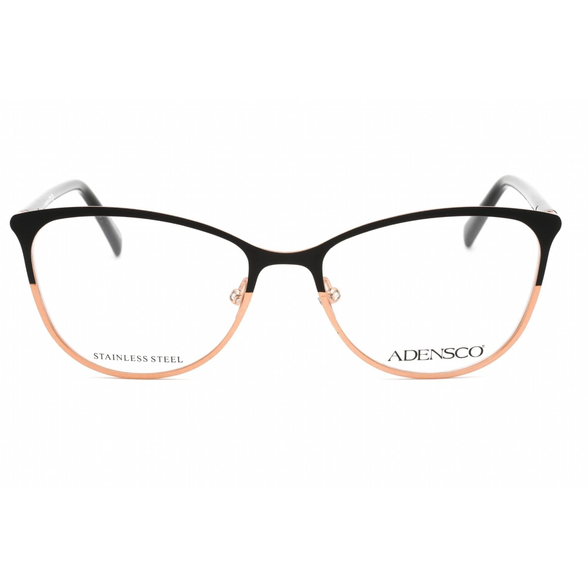 Adensco Women's Eyeglasses - Black Gold Metal Cat Eye Shape Frame | AD 240 02M2 00