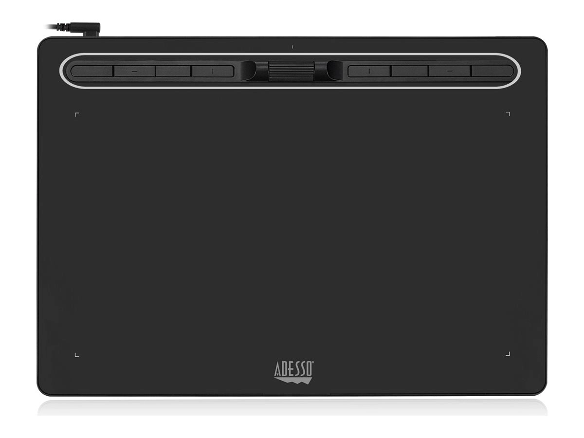 Adesso CyberTablet K12 - Digitizer - 12 x 7 in - electromagnetic - 8 buttons - wired - USB-C - black CYBERTABLETK12