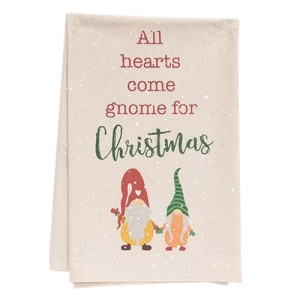 *All Hearts Come Gnome Dish Towel