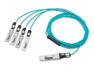 Approved Networks - 100GBase-AOC direct attach cable - QSFP28 to SFP28 - 3 m - fiber optic - SFF-8431/SFF-8436/OM3 - halogen-free, AOCQ284SFP2825G3MA
