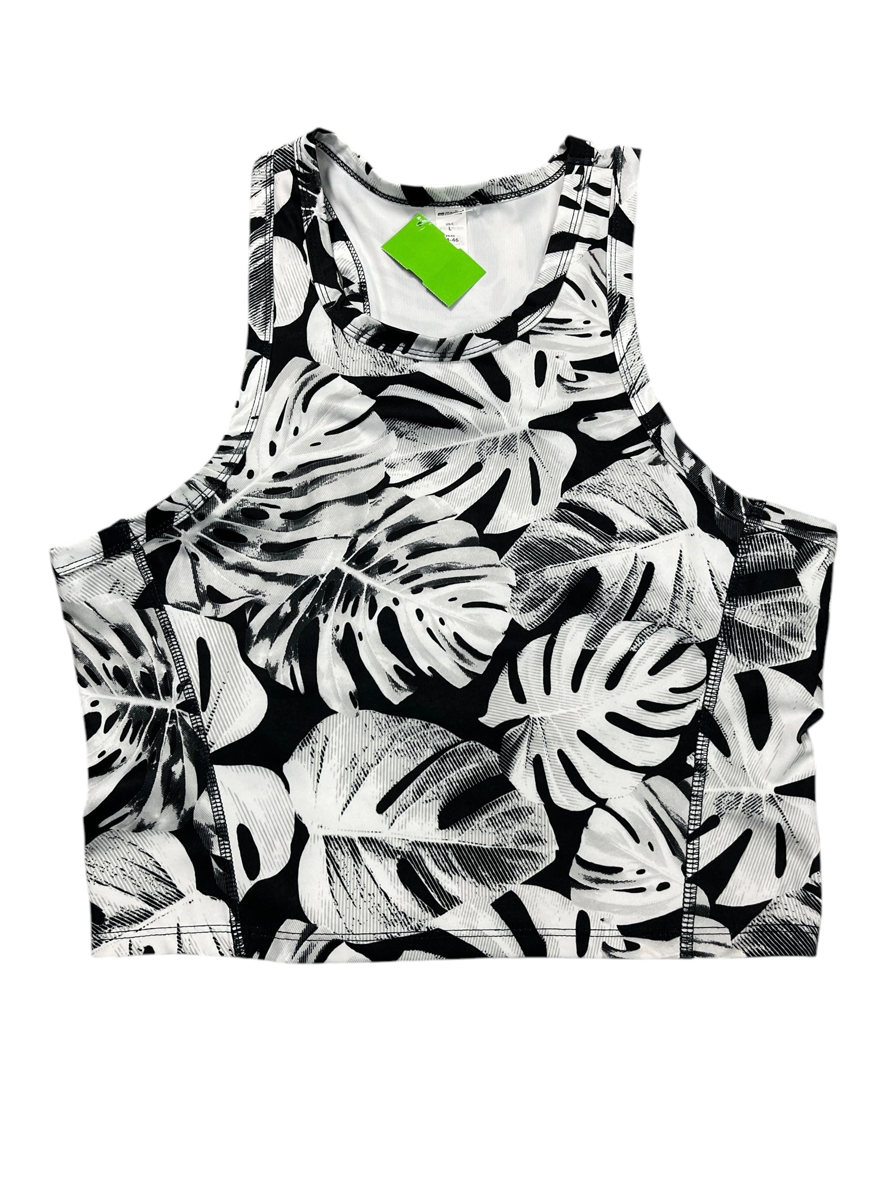 Athletic Tank Top By Marika In Black & White, Size:L