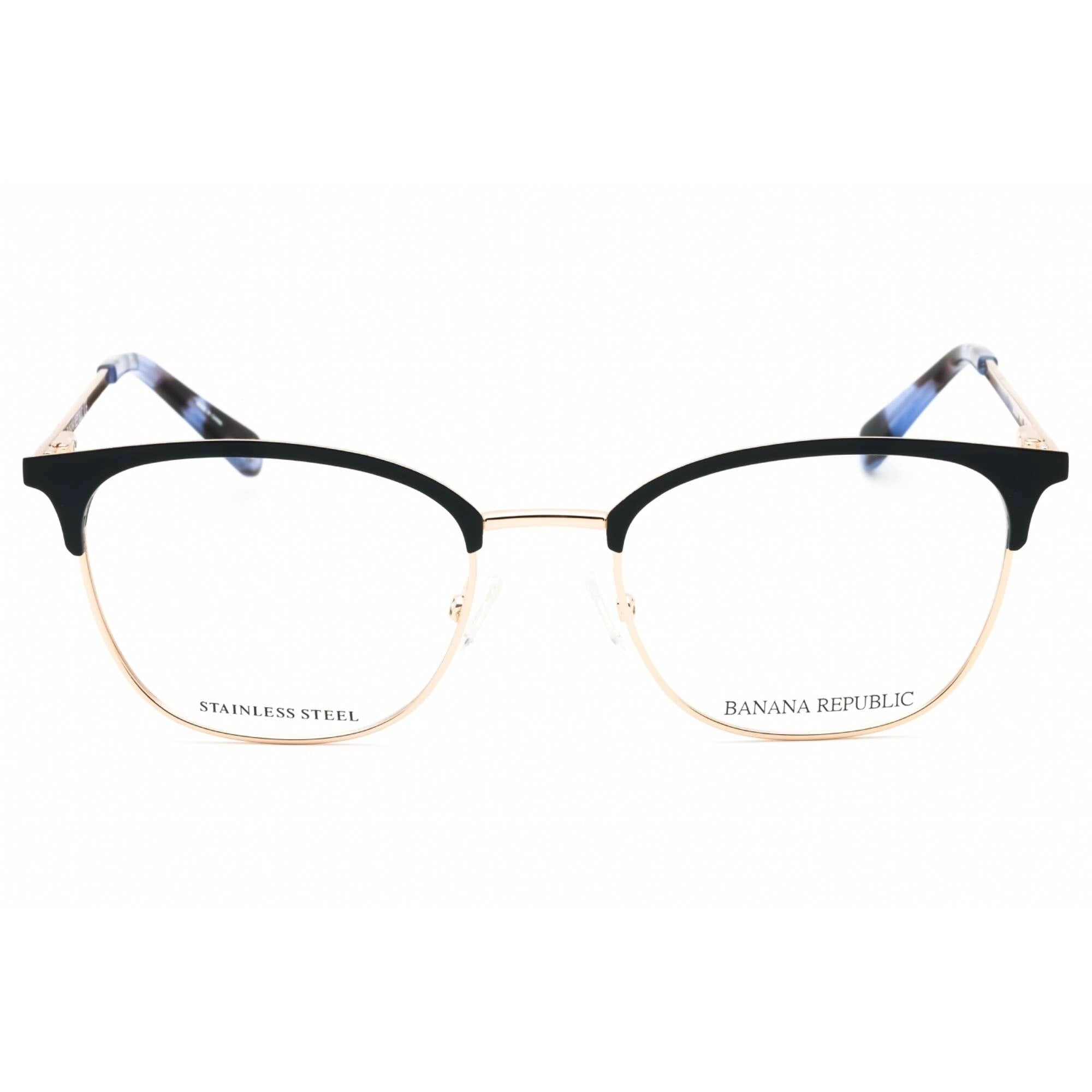 Banana Republic Women's Eyeglasses - 51mm Blue Gold Square Frame | ISADORA 0KY2 00