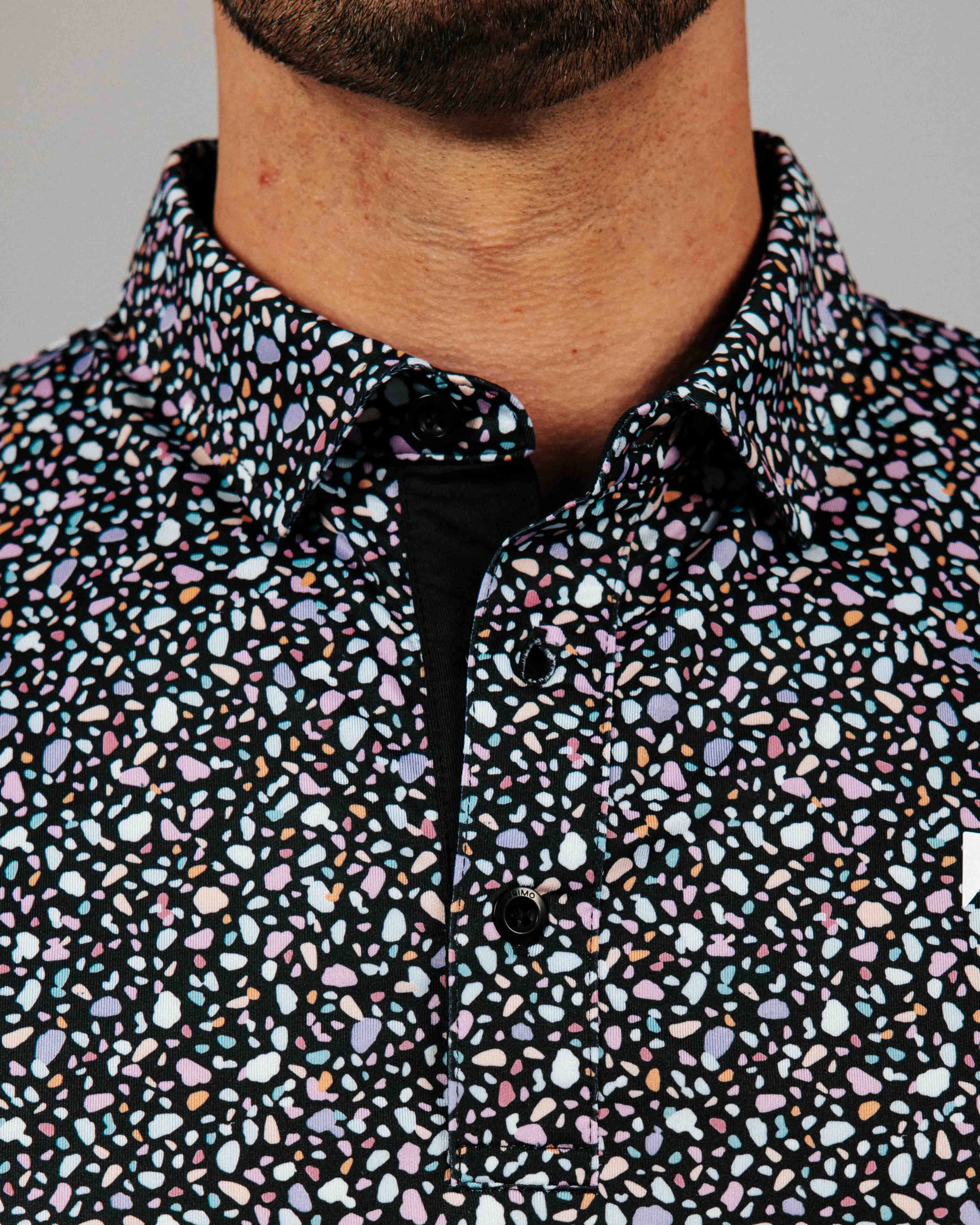 Black Stained Glass Classic Polo
