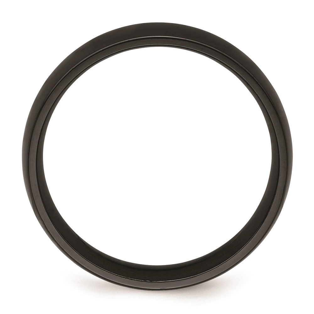 Black Zirconium Polished 6mm Band | ZCR108