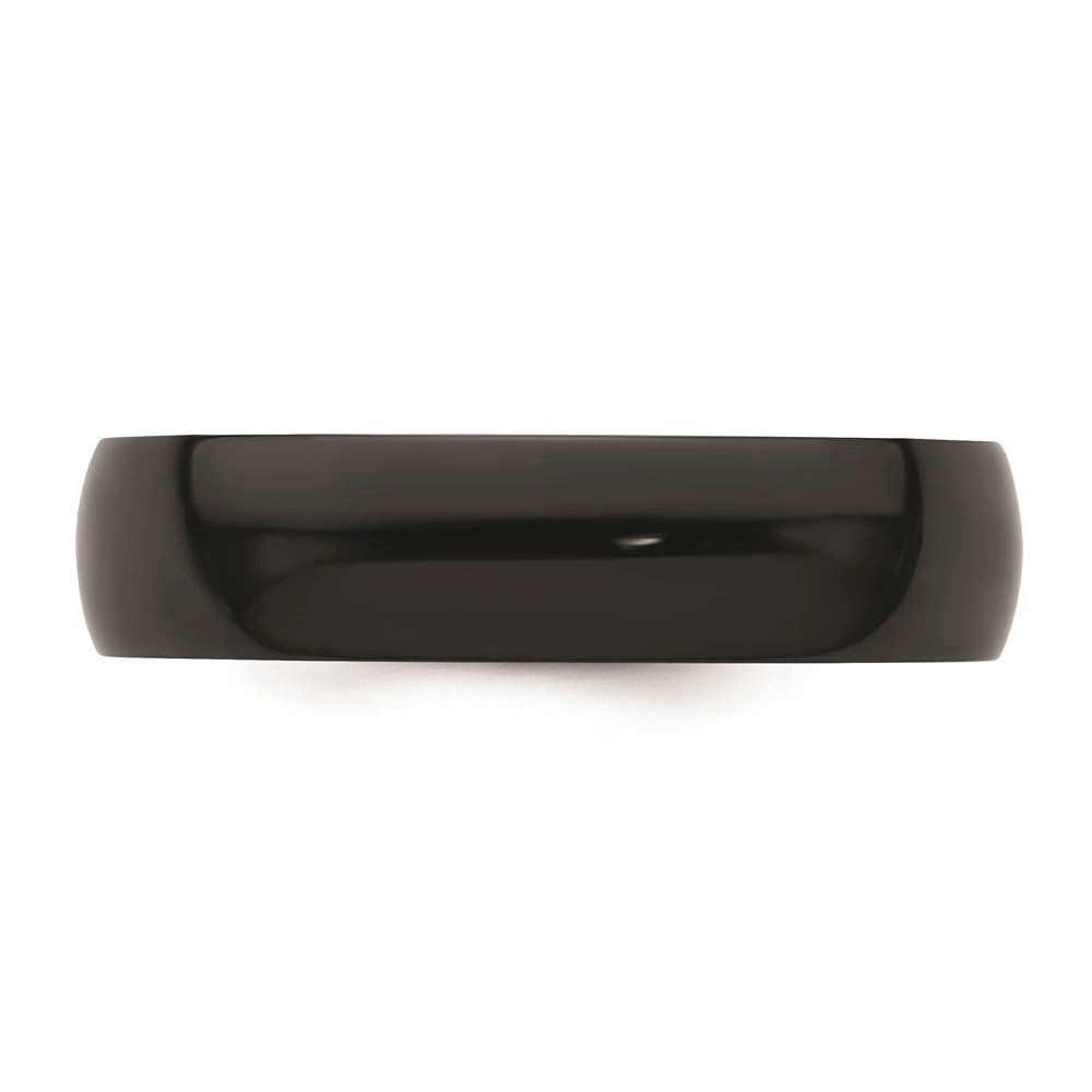 Black Zirconium Polished 6mm Band | ZCR108