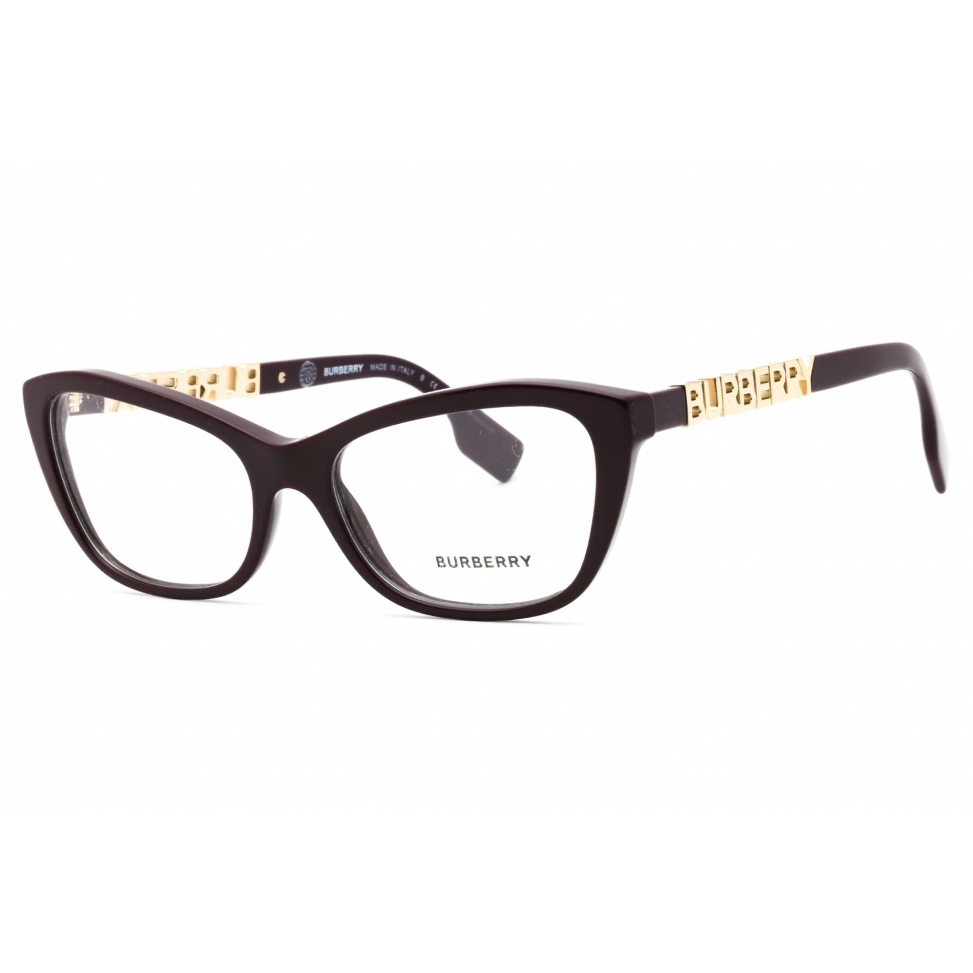 Burberry Women's Eyeglasses - Bordeaux Plastic Full Rim Cat Eye Frame | 0BE2392 3979
