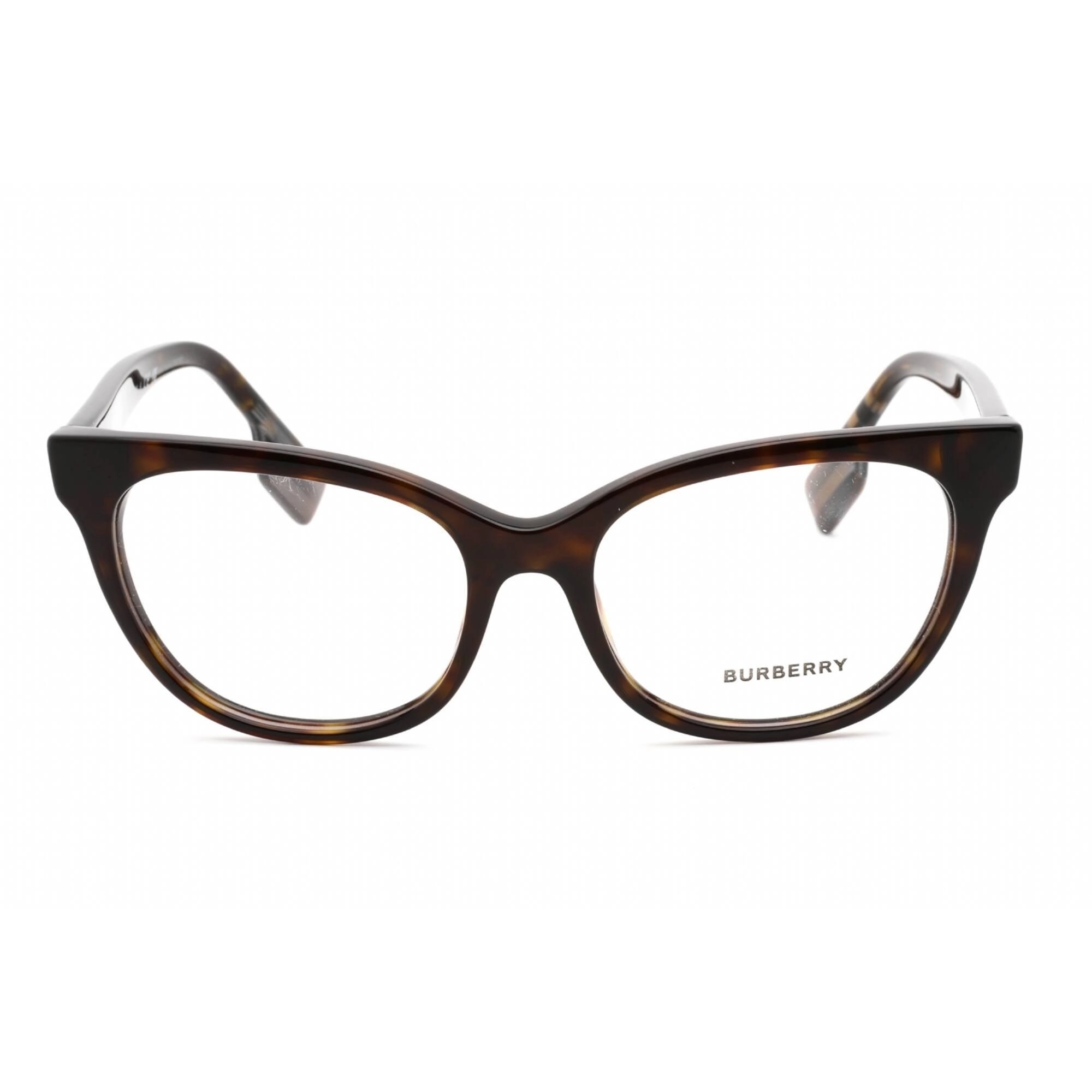 Burberry Women's Eyeglasses - Full Rim Dark Havana/Check Brown Frame | 0BE2375 3002