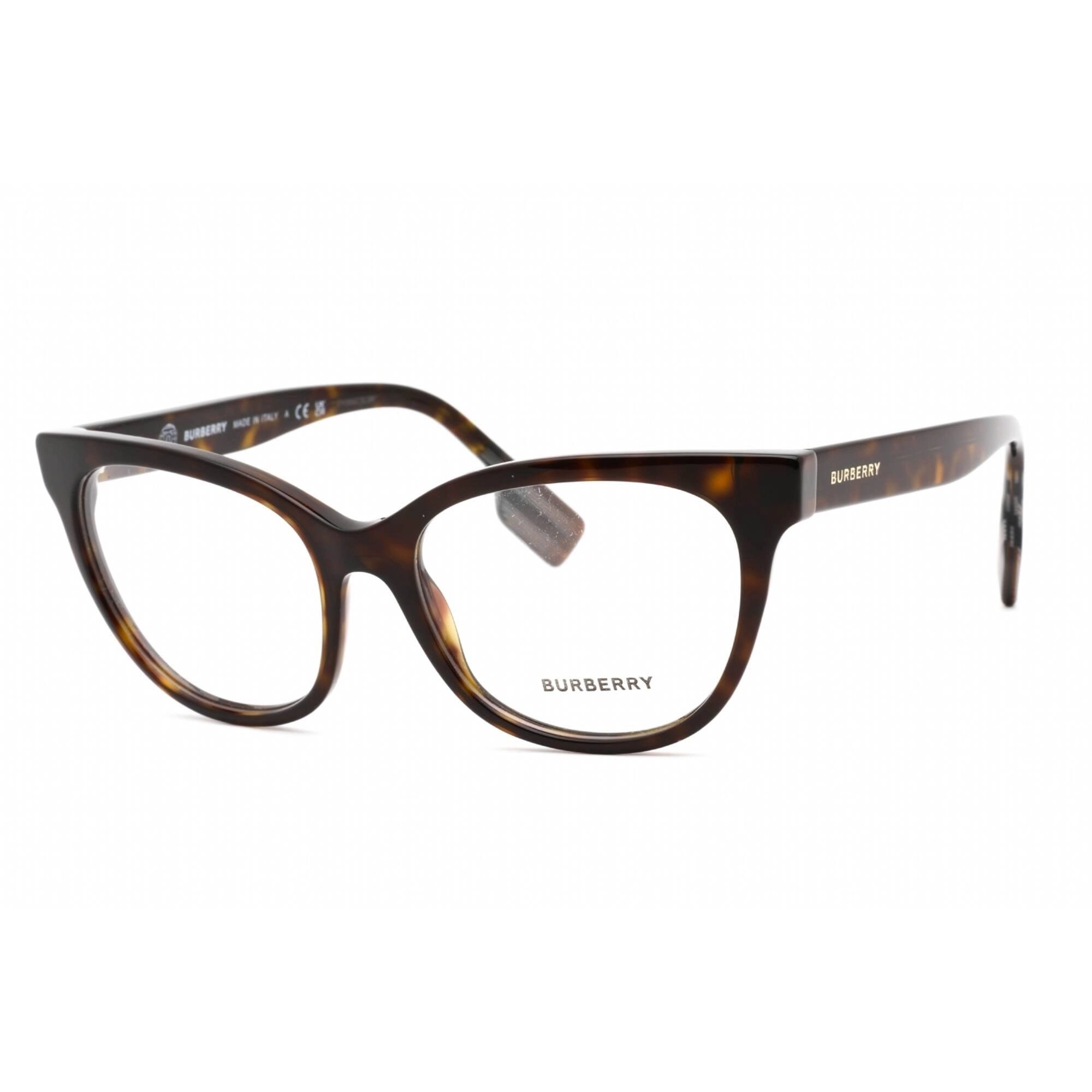 Burberry Women's Eyeglasses - Full Rim Dark Havana/Check Brown Frame | 0BE2375 3002