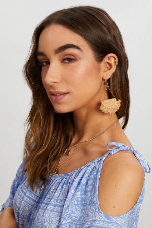 Camel Fringe Earrings