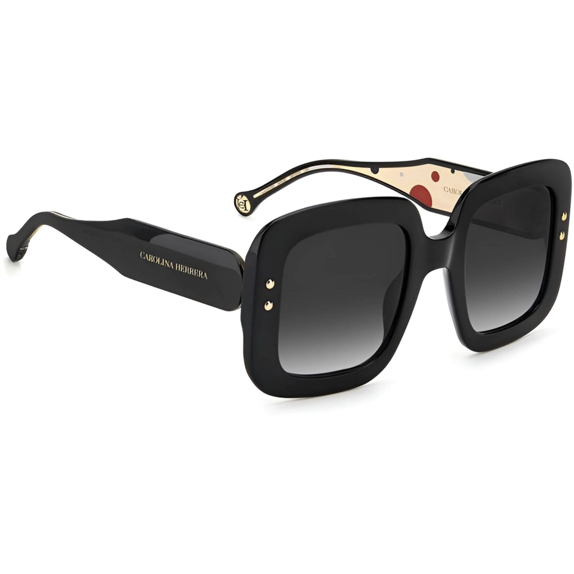 Carolina Herrera Women's Sunglasses - Black Acetate Square Full Rim | CH 0010/S 807