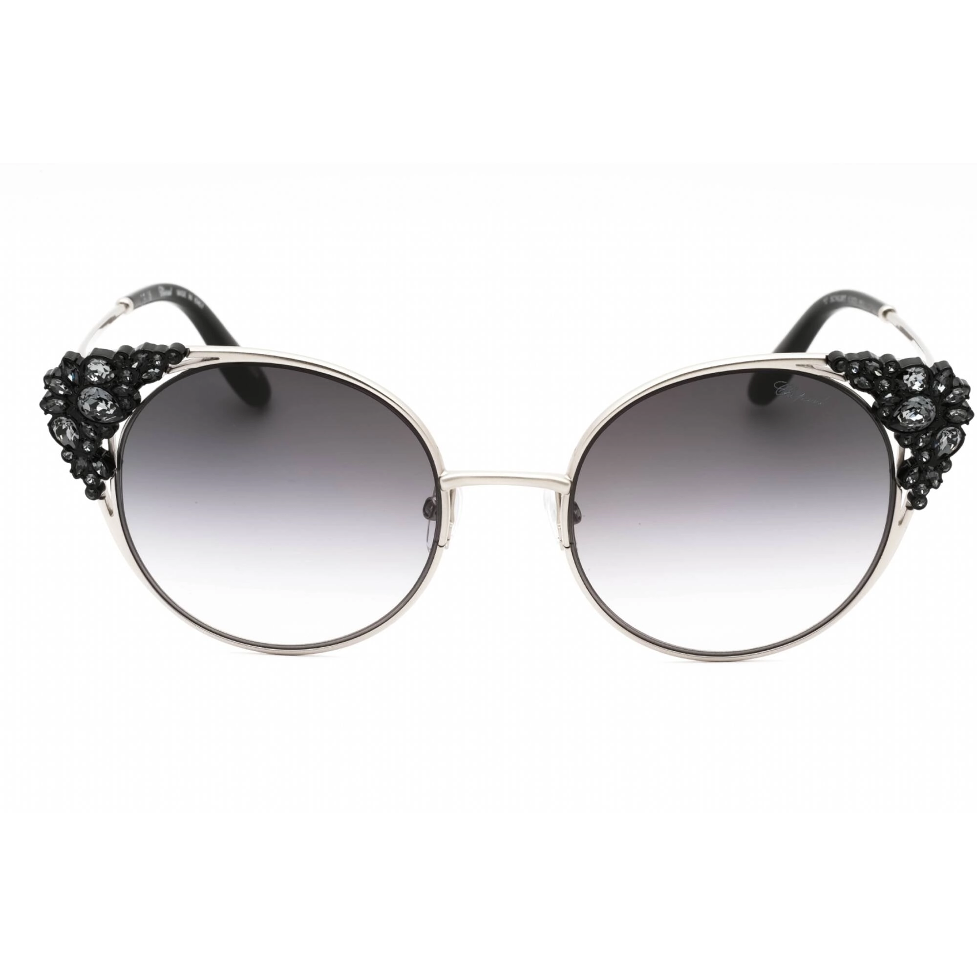 Chopard Women's Sunglasses - Matte Palladium Metal Cat Eye Full Rim | SCHL06S 0581