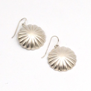 ﻿Chris Pruitt Fluted Argentium Earrings
