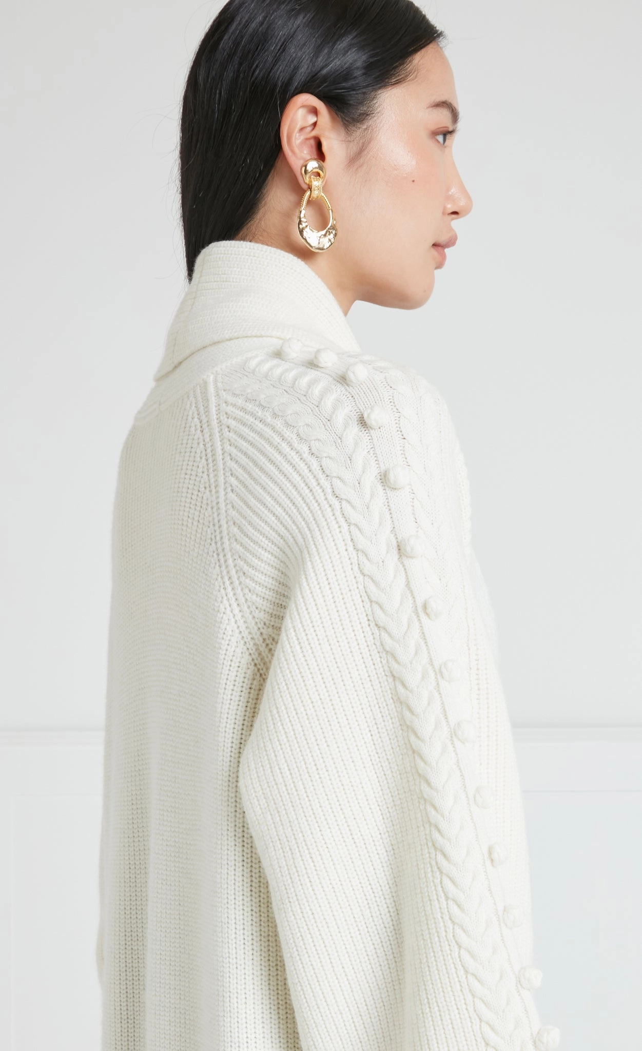 Chrissie Knit Coat - Cream