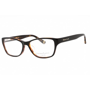 Christian Lacroix Women's Eyeglasses - Black/Havana Plastic Cat Eye Frame | CL1015 036