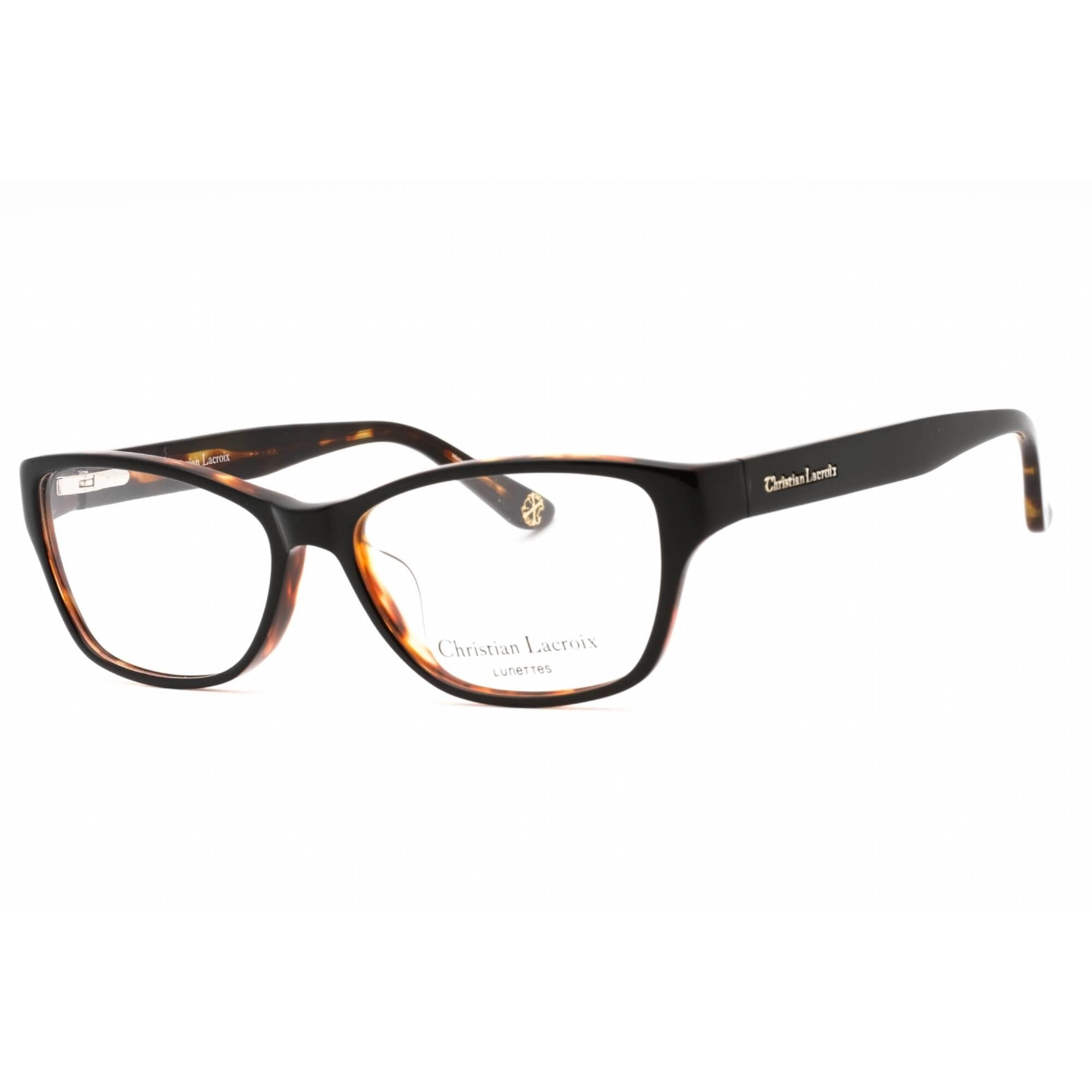 Christian Lacroix Women's Eyeglasses - Black/Havana Plastic Cat Eye Frame | CL1015 036