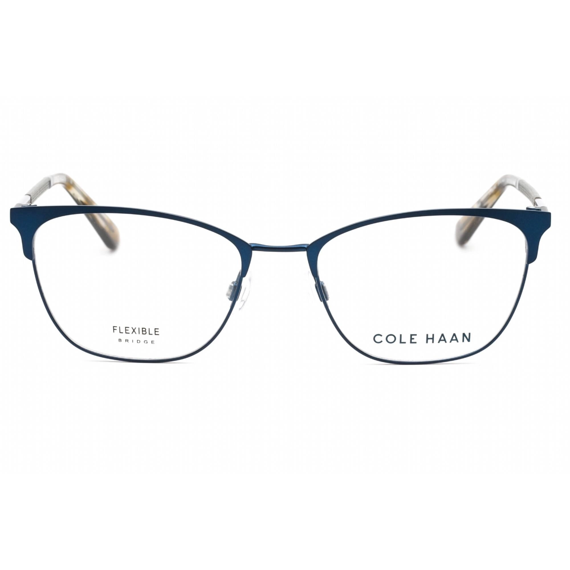 Cole Haan Women's Eyeglasses - Clear Demo Lens Navy Cat Eye Metal Frame | CH5048 414