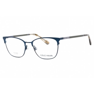 Cole Haan Women's Eyeglasses - Clear Demo Lens Navy Cat Eye Metal Frame | CH5048 414