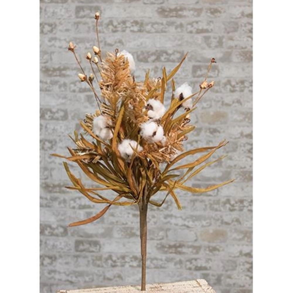 *Cotton & Fall Grass Bush 24"