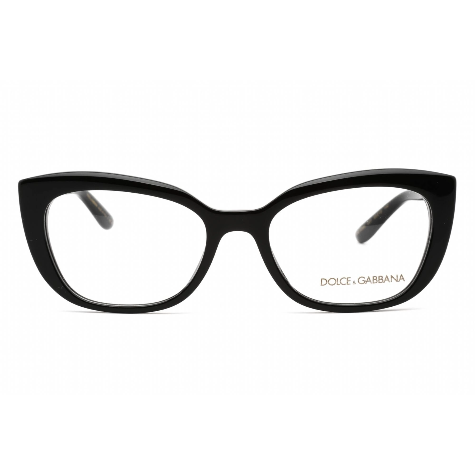 Dolce & Gabbana Women's Eyeglasses - Full Rim Black Cat Eye Shape Frame | 0DG3355 501