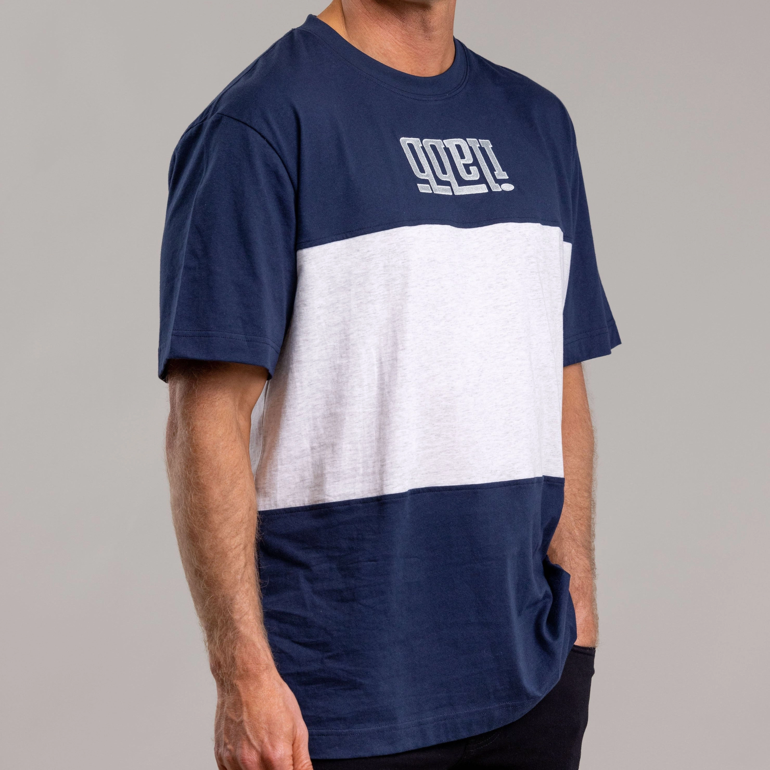 Enzo 100 Triple Tee - Men's NAVY/WHITE MARLE/NAVY