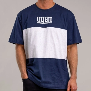 Enzo 100 Triple Tee - Men's NAVY/WHITE MARLE/NAVY