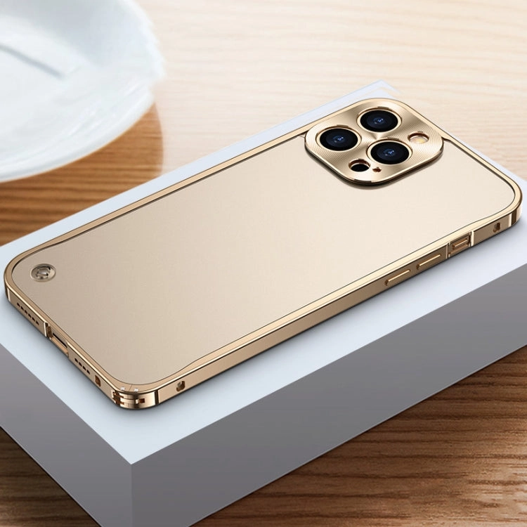 For iPhone 12 Metal Frame Frosted PC Shockproof Phone Case