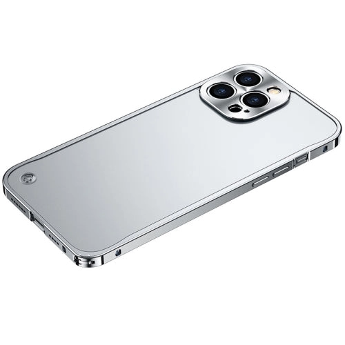 For iPhone 12 Metal Frame Frosted PC Shockproof Phone Case
