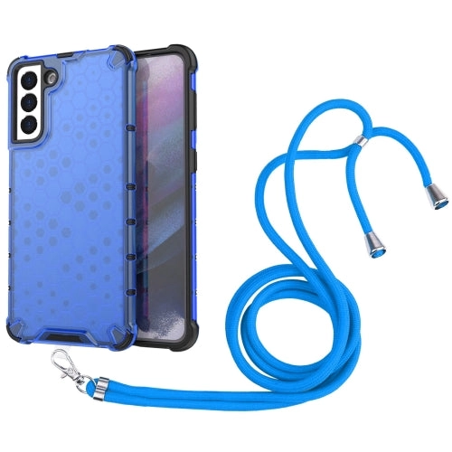 For Samsung Galaxy S21  5G Shockproof Honeycomb PC   TPU Case with Neck