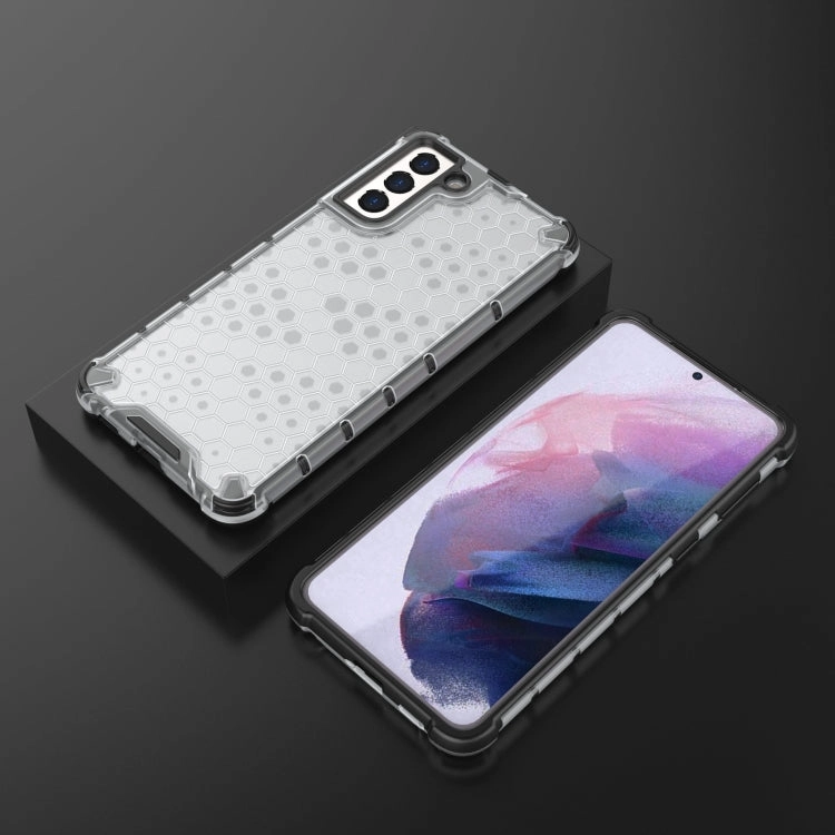 For Samsung Galaxy S21  5G Shockproof Honeycomb PC   TPU Case with Neck