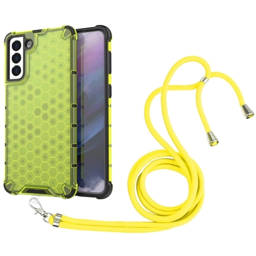 For Samsung Galaxy S21  5G Shockproof Honeycomb PC   TPU Case with Neck