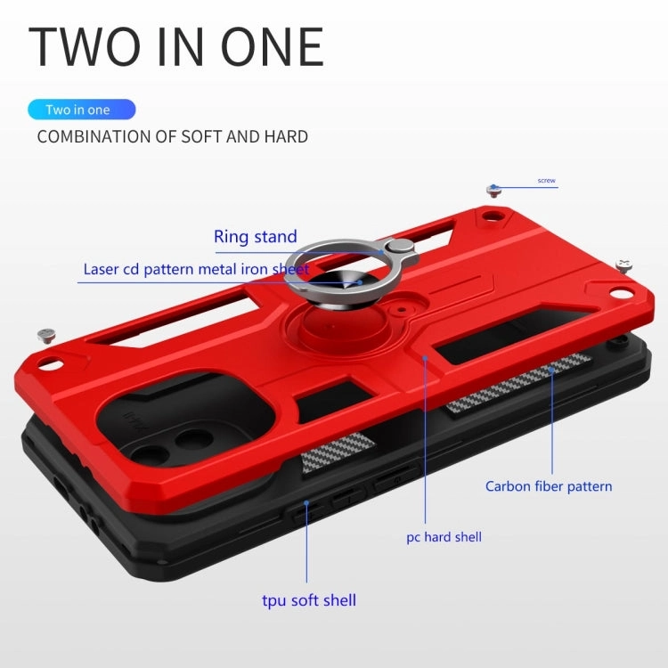 For Xiaomi Mi 11 Carbon Fiber Pattern PC   TPU Protective Case with Ring Holder(Dark