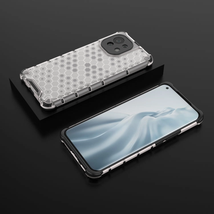 For Xiaomi Mi 11 Shockproof Honeycomb PC   TPU Case with Neck
