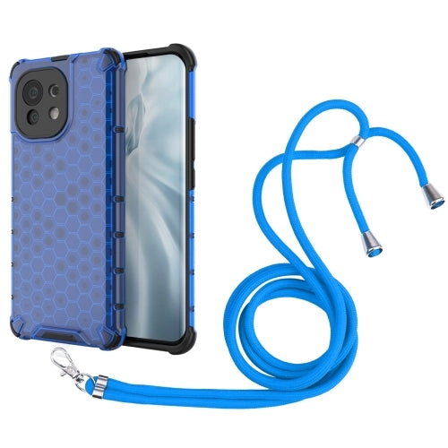 For Xiaomi Mi 11 Shockproof Honeycomb PC   TPU Case with Neck