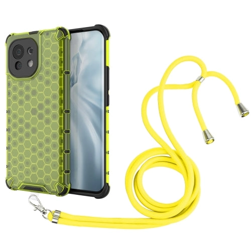 For Xiaomi Mi 11 Shockproof Honeycomb PC   TPU Case with Neck