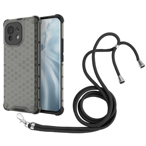 For Xiaomi Mi 11 Shockproof Honeycomb PC   TPU Case with Neck