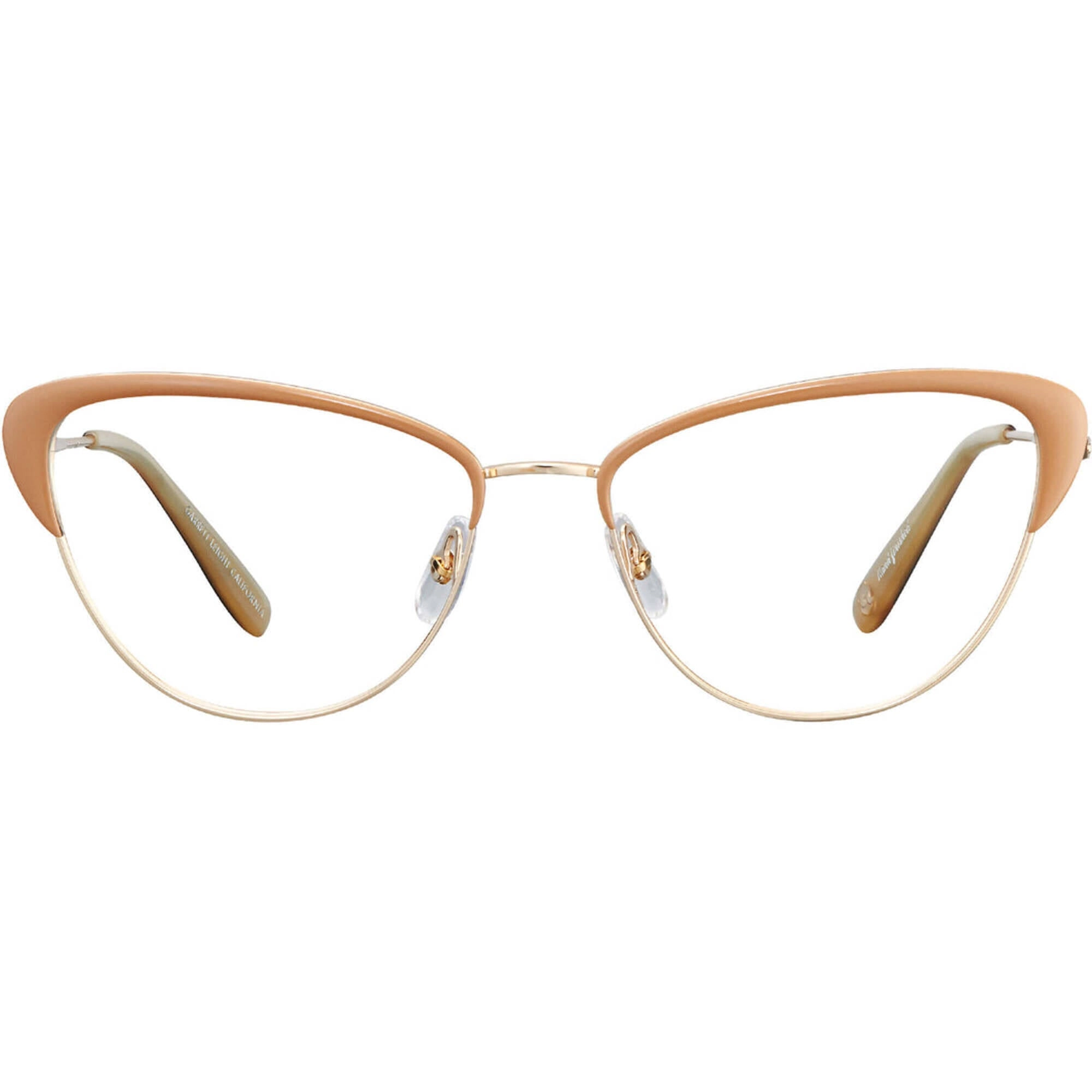 Garrett Leight Women's Eyeglasses - Gold-Caramel Laminate Cat Eye Frame | VISTA G-CL