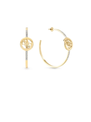 Gold Quattro G Logo Hoop Earrings