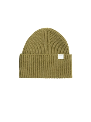 Green Ribbed Wool Hat