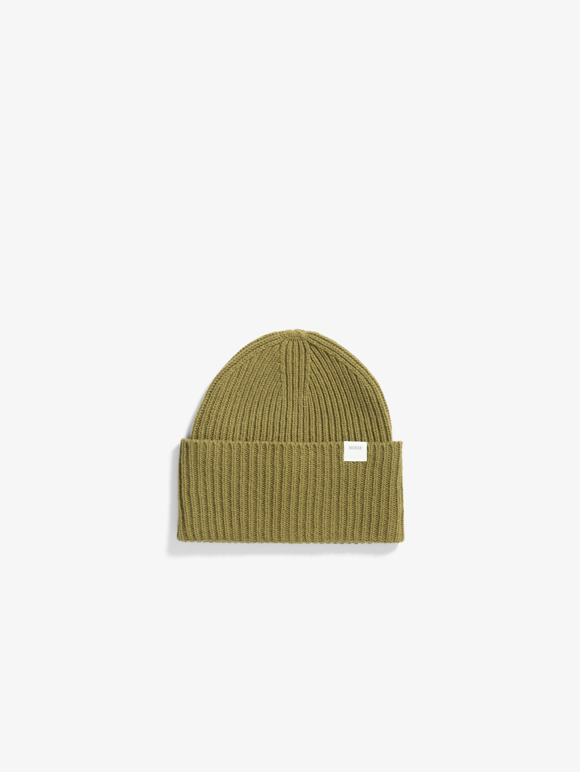 Green Ribbed Wool Hat