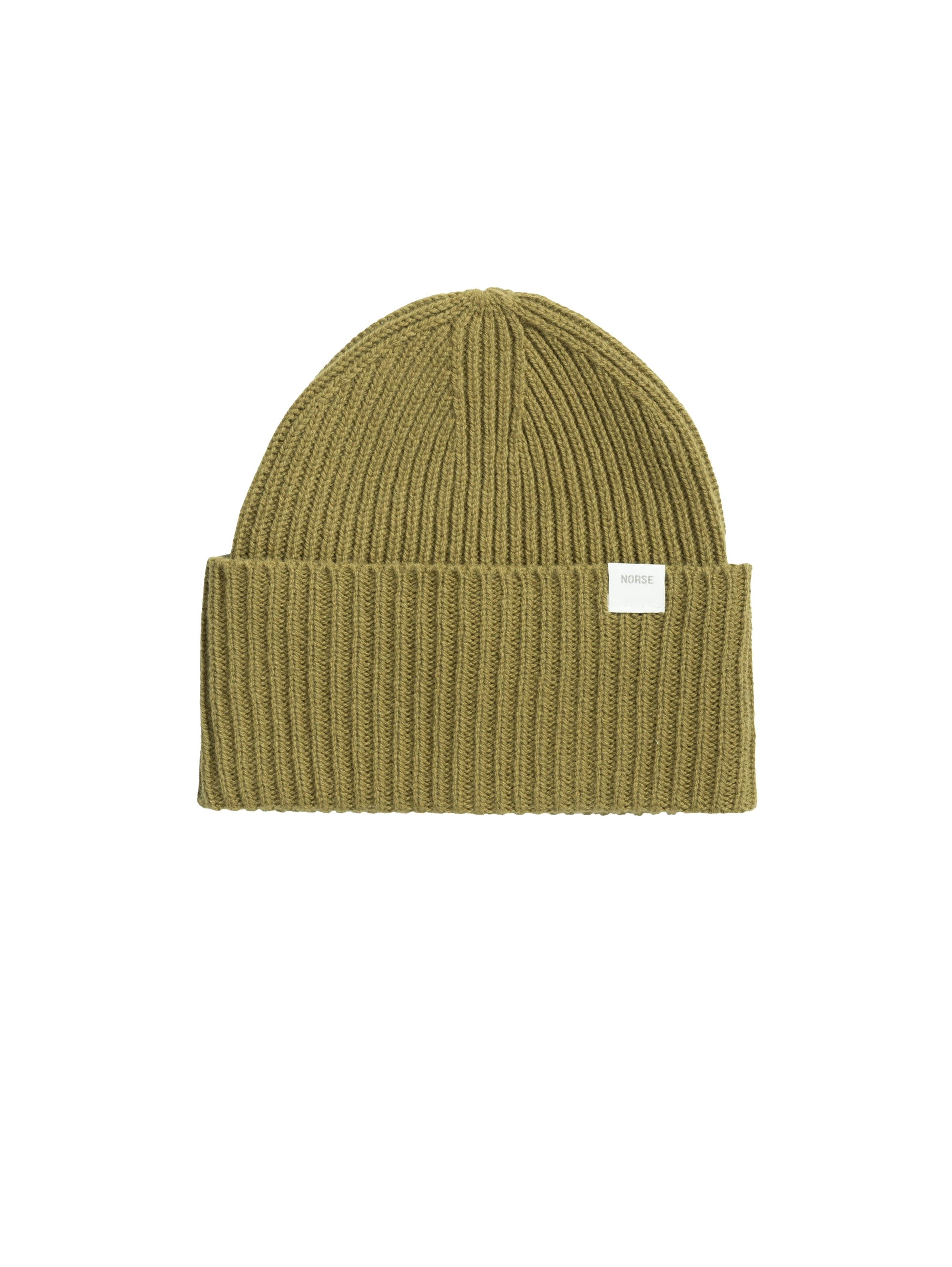 Green Ribbed Wool Hat