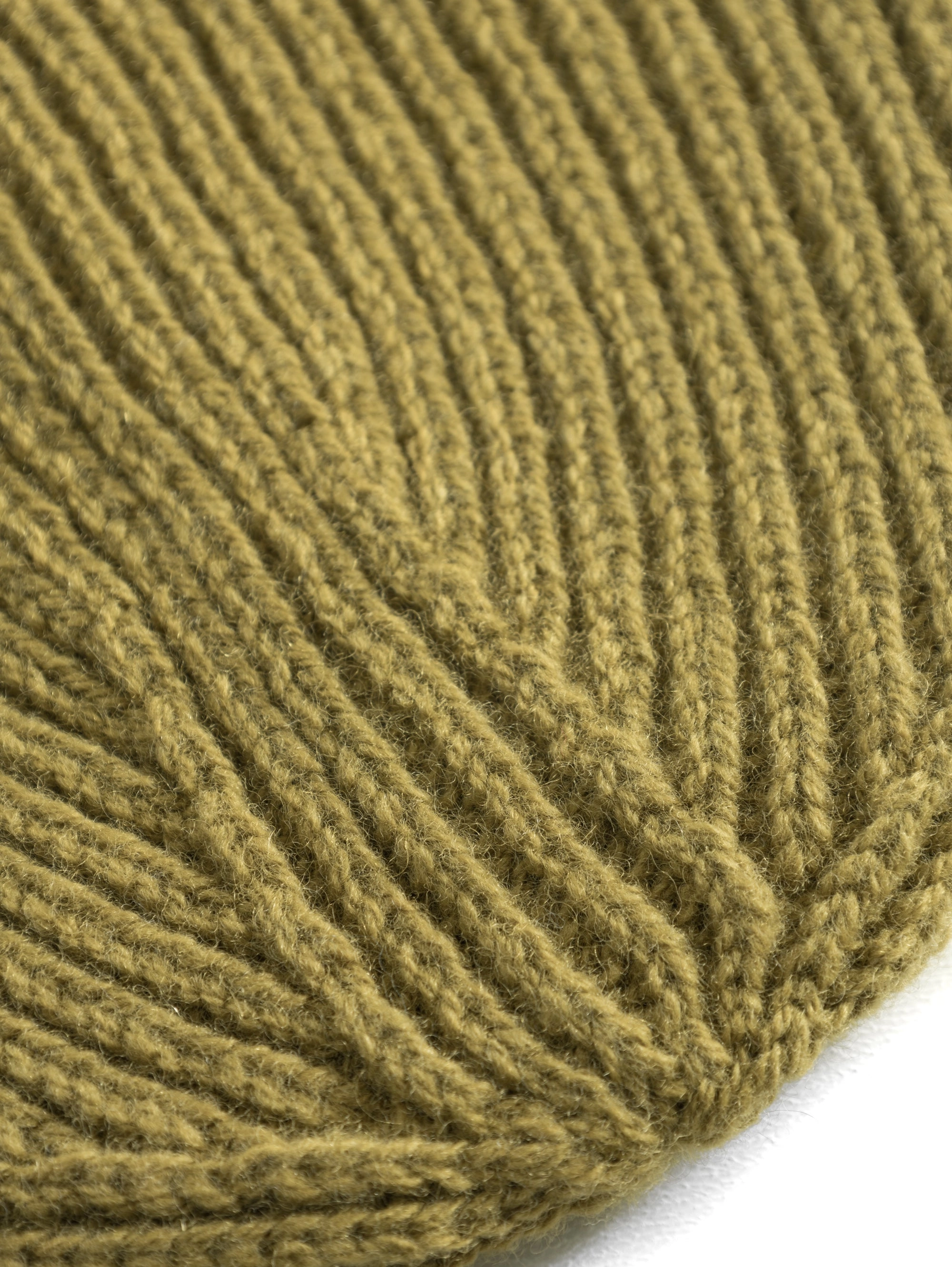 Green Ribbed Wool Hat