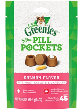 Greenies Pill Pockets Feline Treats Salmon 1.6Oz