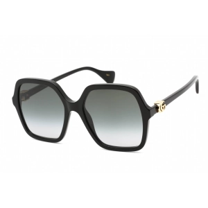 Gucci Women's Sunglasses - Shiny Black Oversized Full Rim Plastic Frame | GG1072S 001
