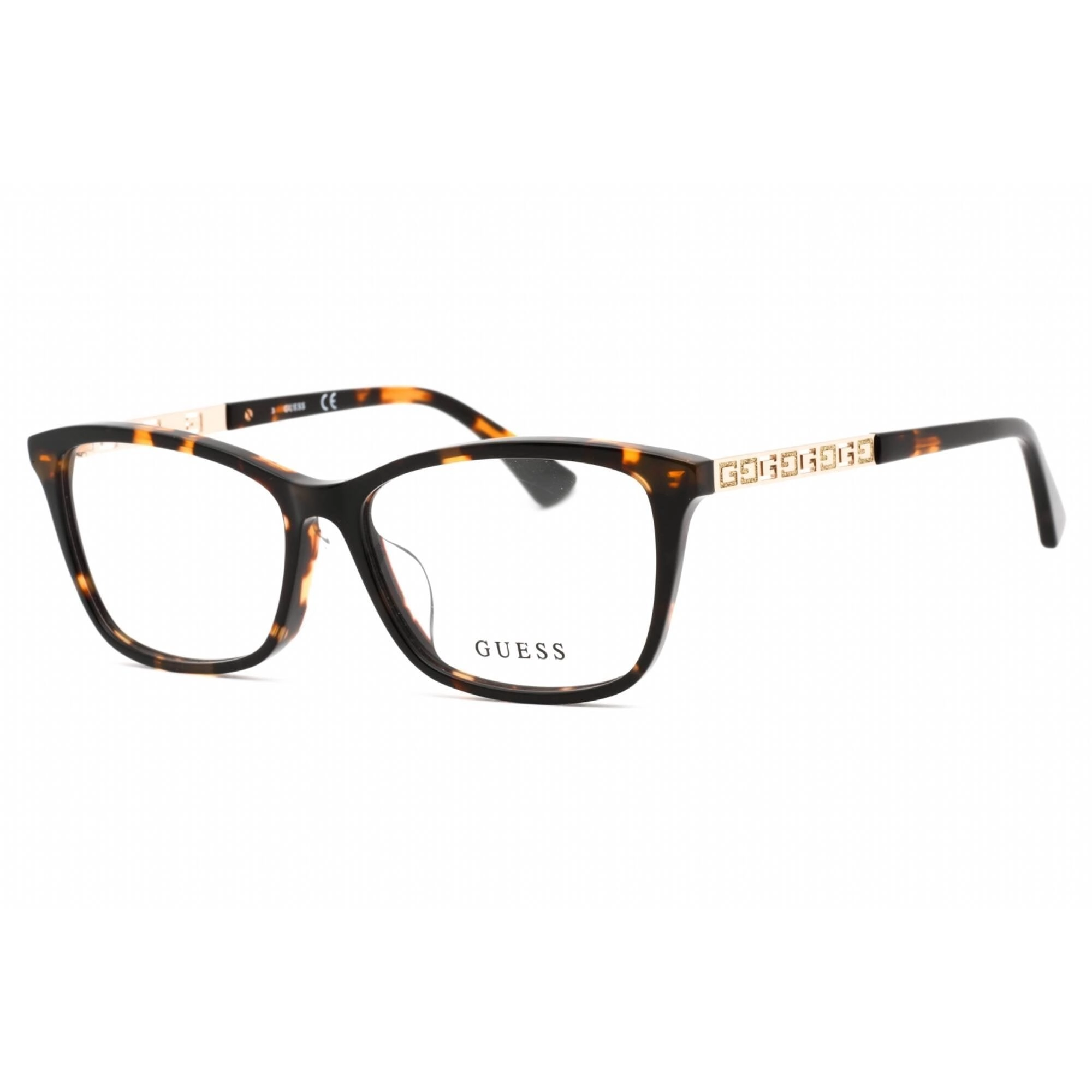 Guess Women's Eyeglasses - Clear Demo Lens Dark Havana Cat Eye Frame | GU2773-D 052