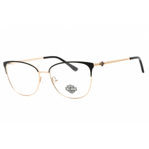 Harley Davidson Women's Eyeglasses - Black/Other Metal Cat Eye Frame | HD0569 005